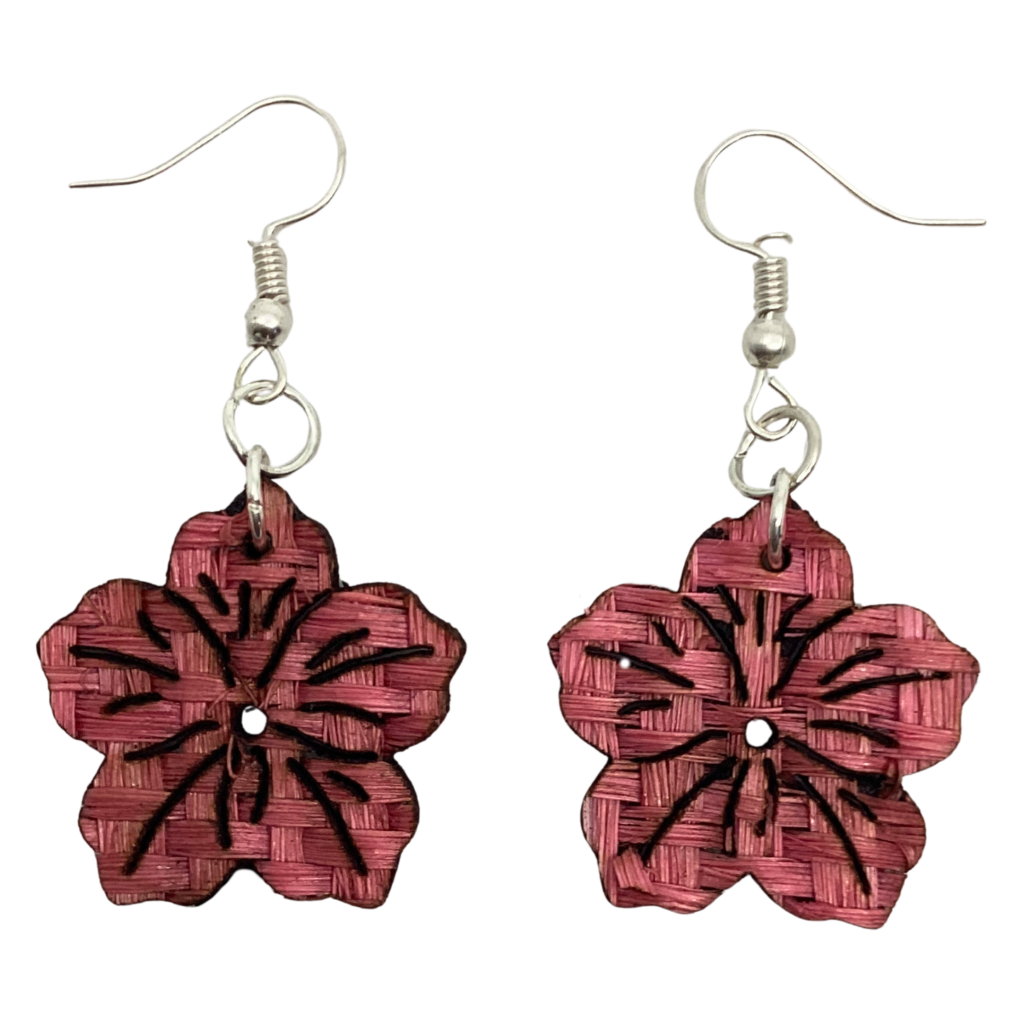 Aretes flor rosa