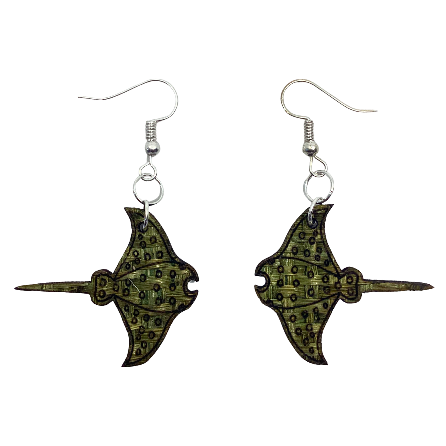 Aretes Mantarraya olivo