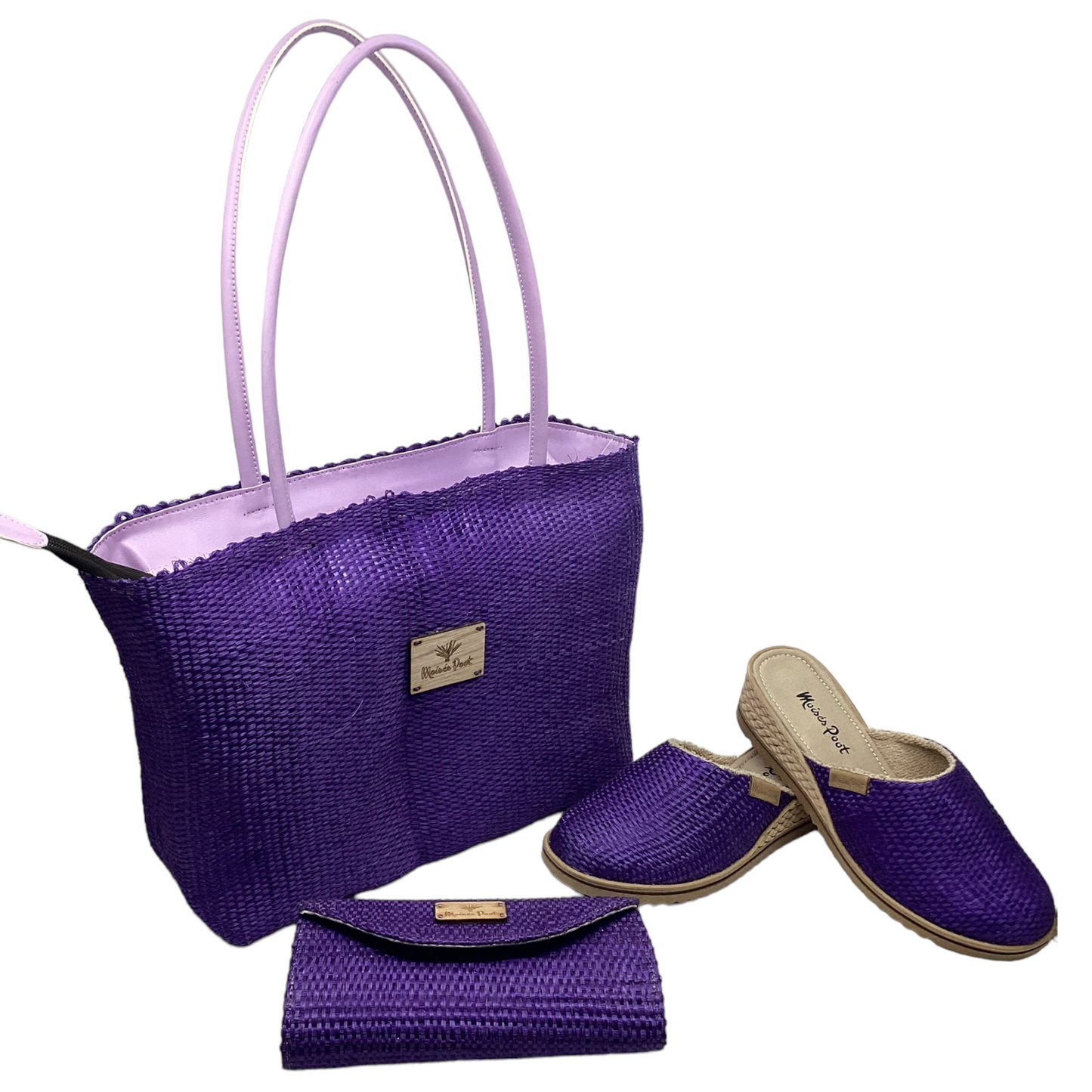 Conjunto Bolso Lol-Be + Zapatos Cristy + Cartera Naty Color Morado