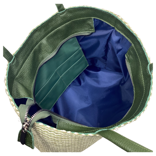 Bolso Lol Be Cebra verde asas piel verde