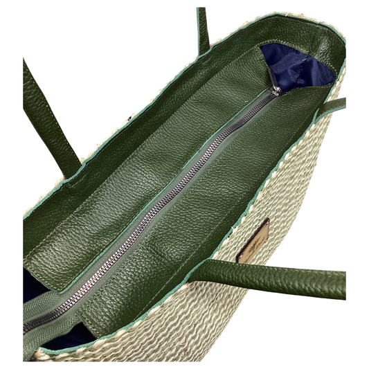 Bolso Lol Be Cebra verde asas piel verde