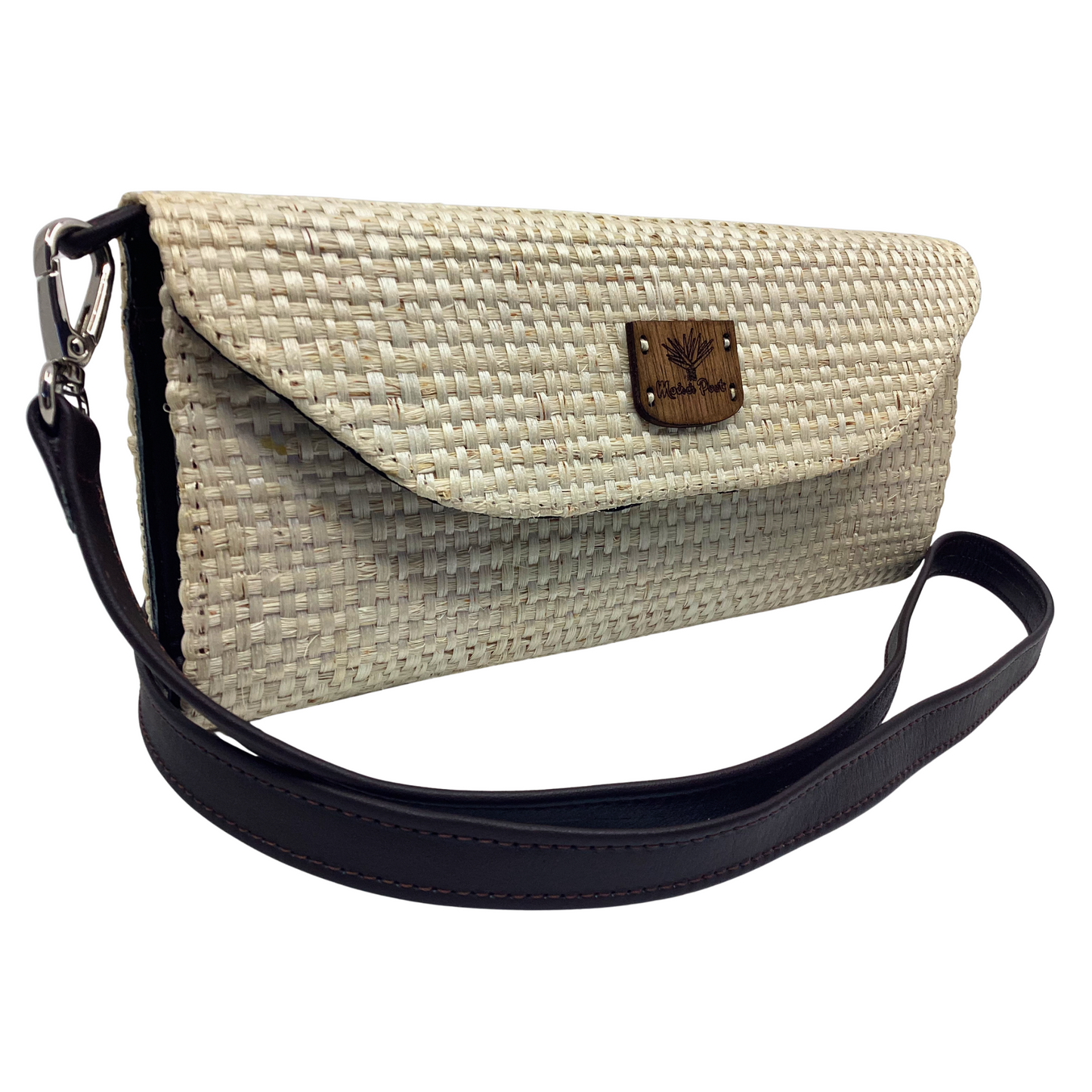 Clutch Silvia natural forro en piel
