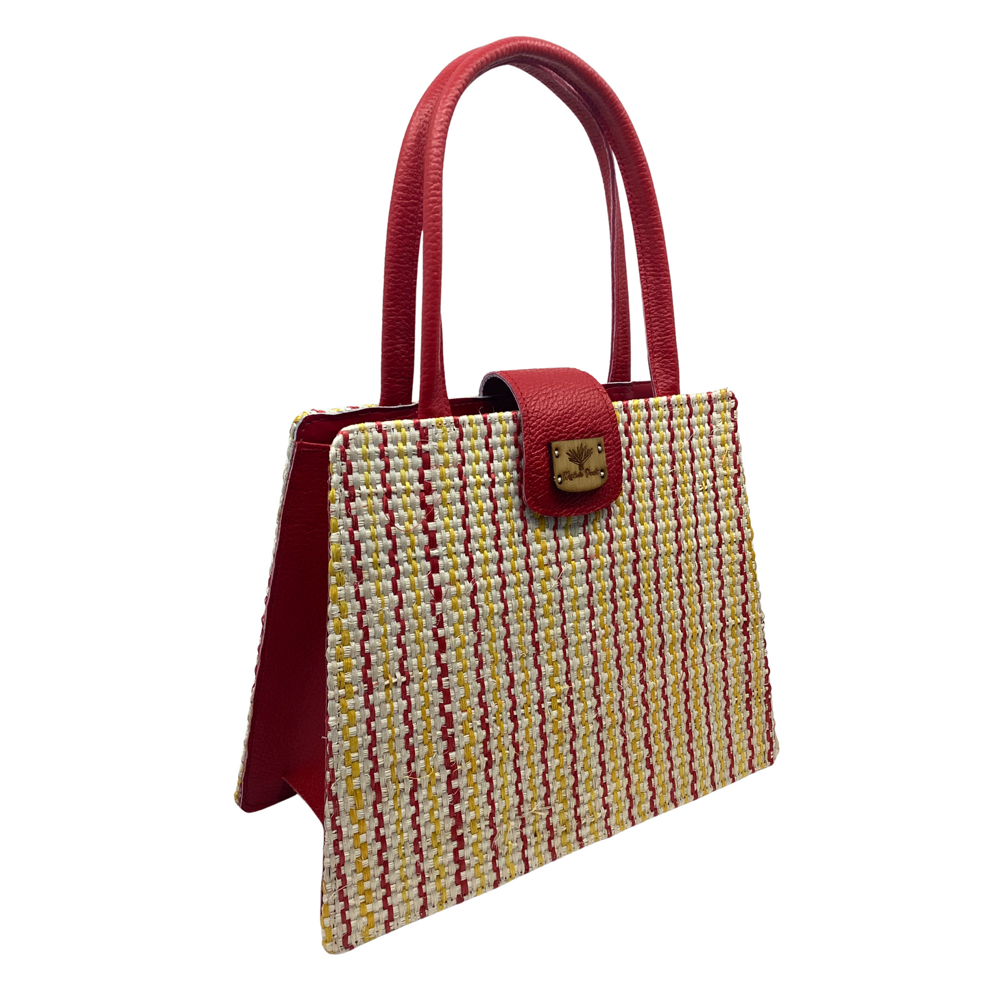 Bolso Giovanna Cebra Rojo/Amarillo forro piel rojo