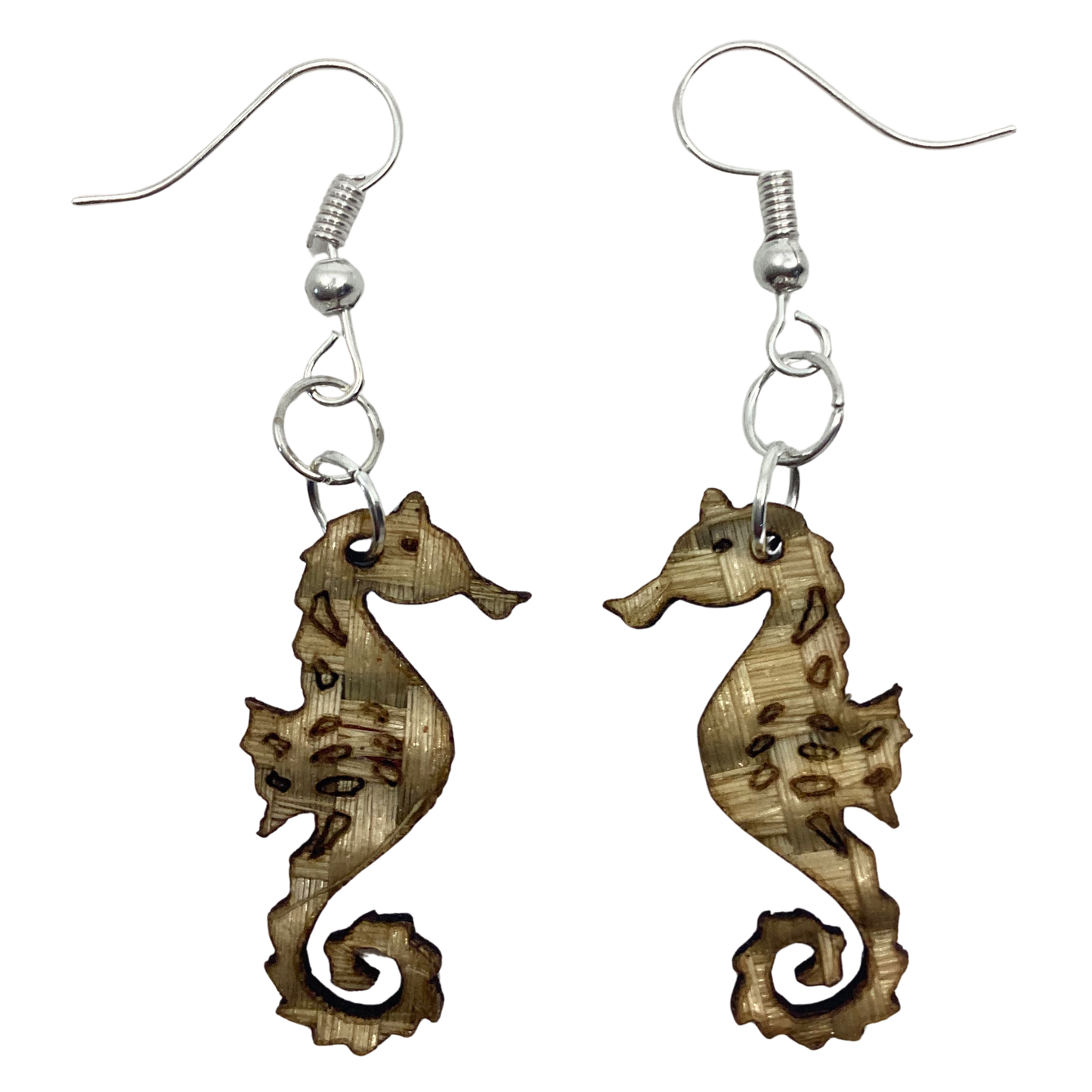Aretes Caballito de mar natural