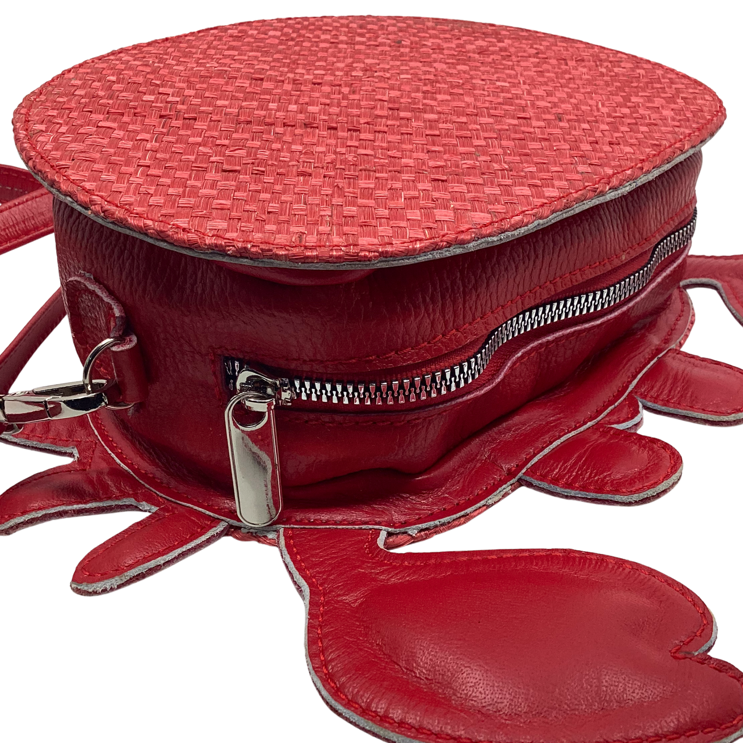 Bolso cangrejo rojo forro en piel