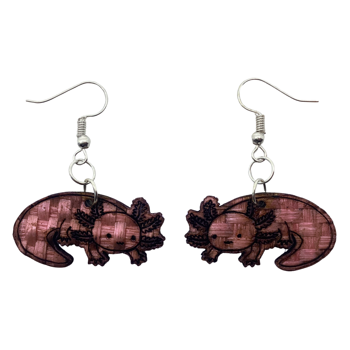 Aretes ajolote rosa