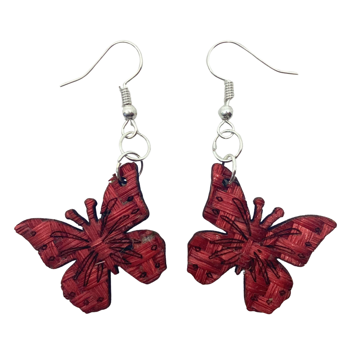 Aretes Mariposa roja