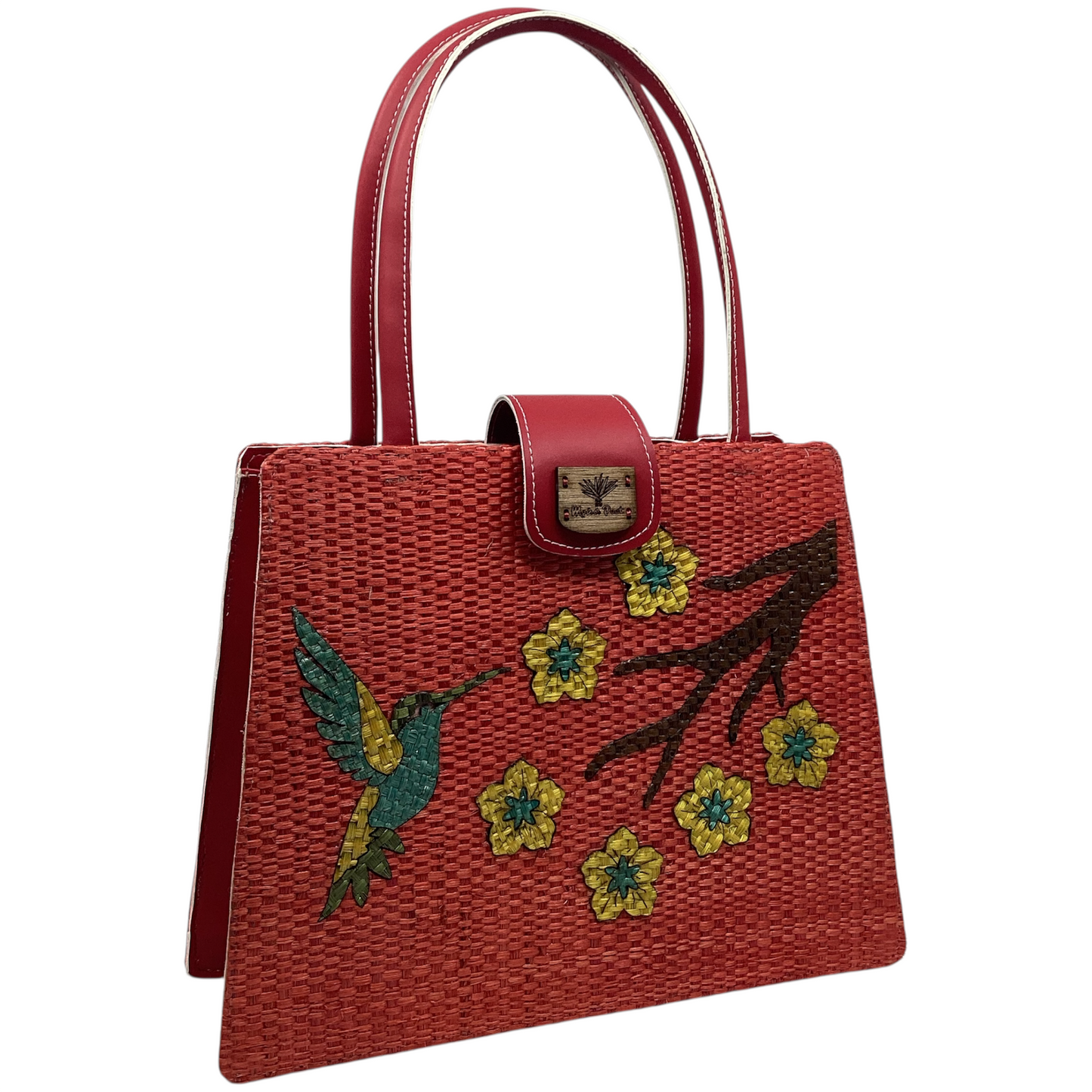 Giovanna Colibri rojo Flores Color Amarillo forro rojo