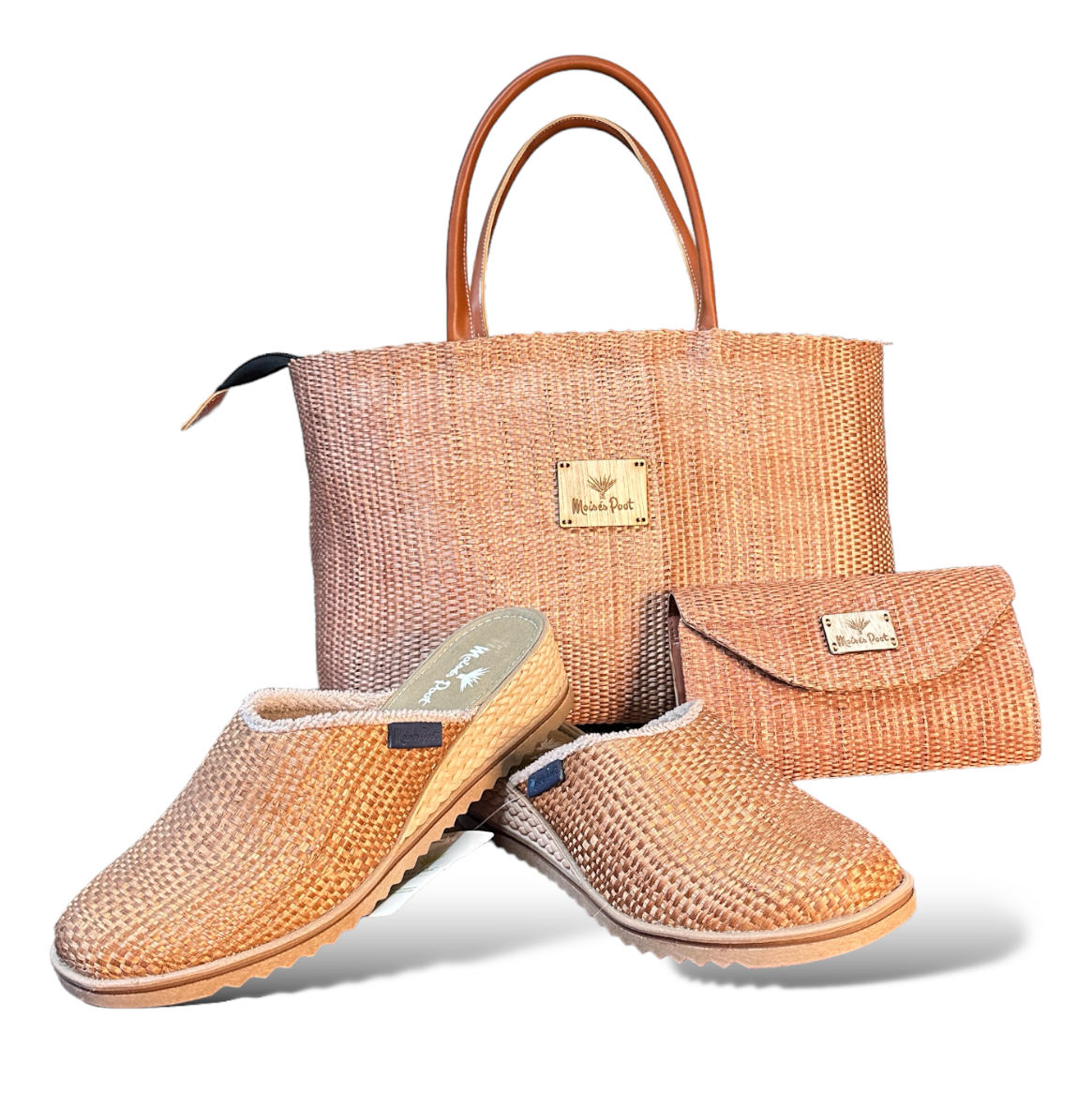 Conjunto Bolso Zazil+ Zapatos Cristy+Cartera Naty Color Canela