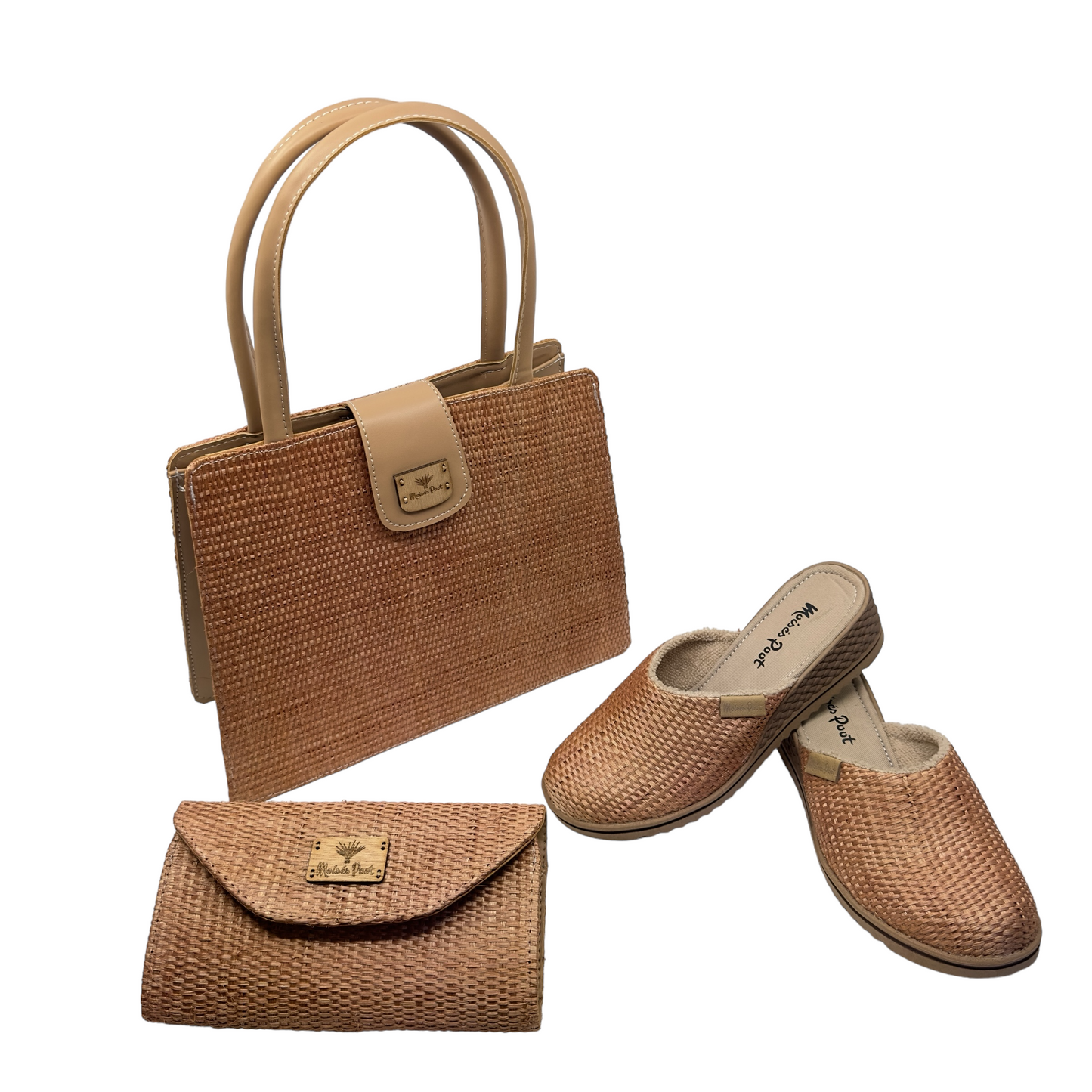 Conjunto Bolso Giovanna + Zapatos Cristy+ Cartera Naty Color canela