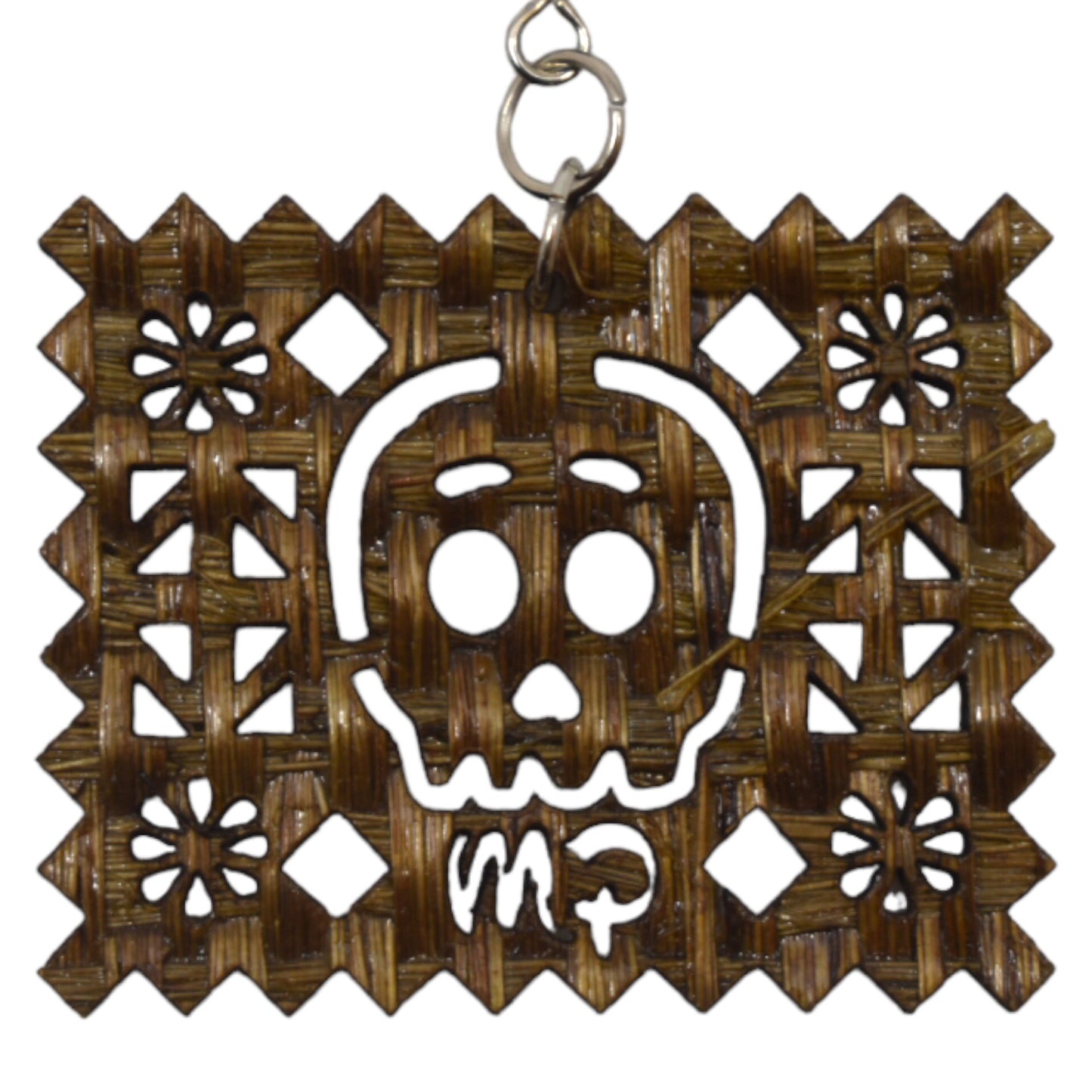 Aretes papel picado calavera