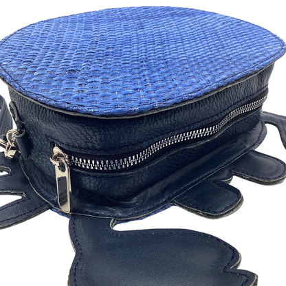 Bolso cangrejo Azul forro en piel