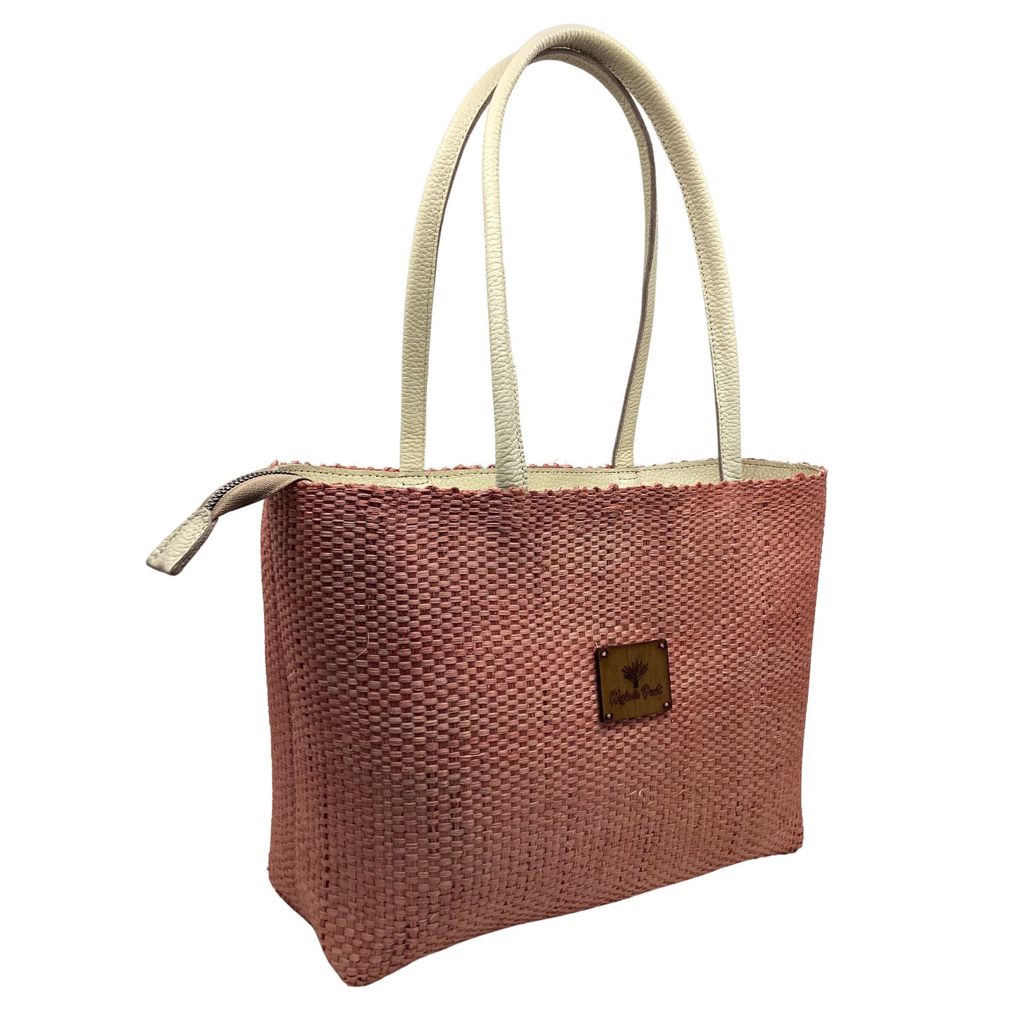 Bolso Lol Be  mamey claro asas piel paja