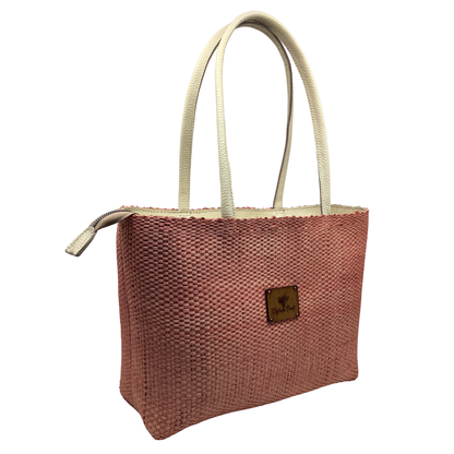 Bolso Lol Be  mamey claro asas piel paja