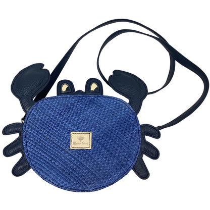 Bolso cangrejo Azul forro en piel