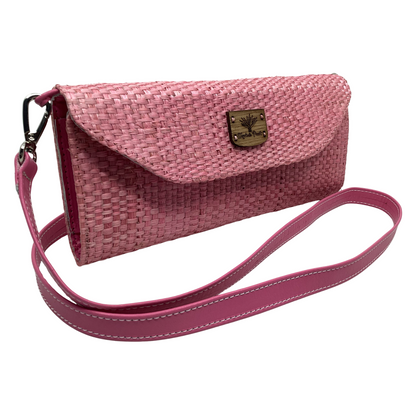 Clutch Silvia Rosa forro en piel