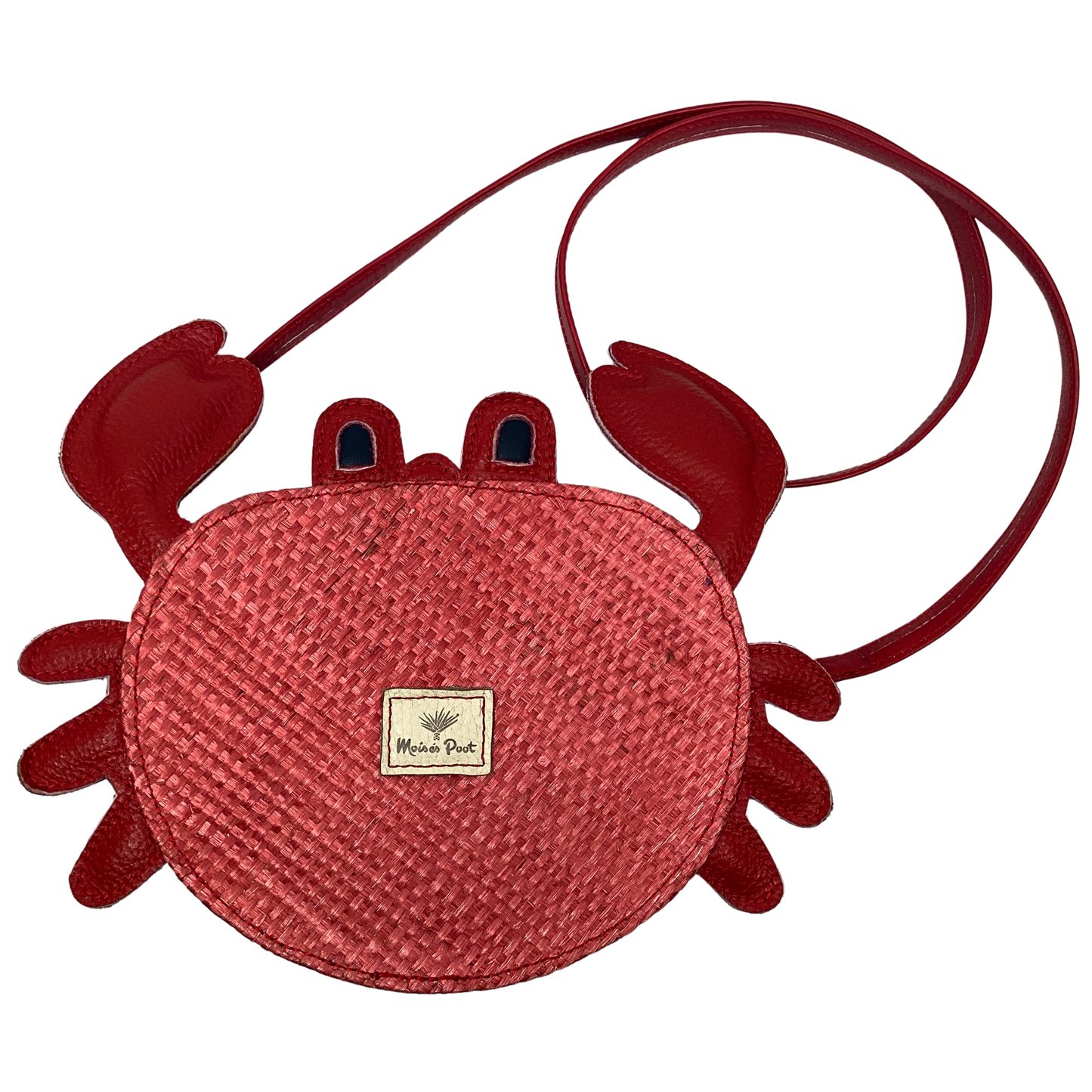 Bolso cangrejo rojo forro en piel