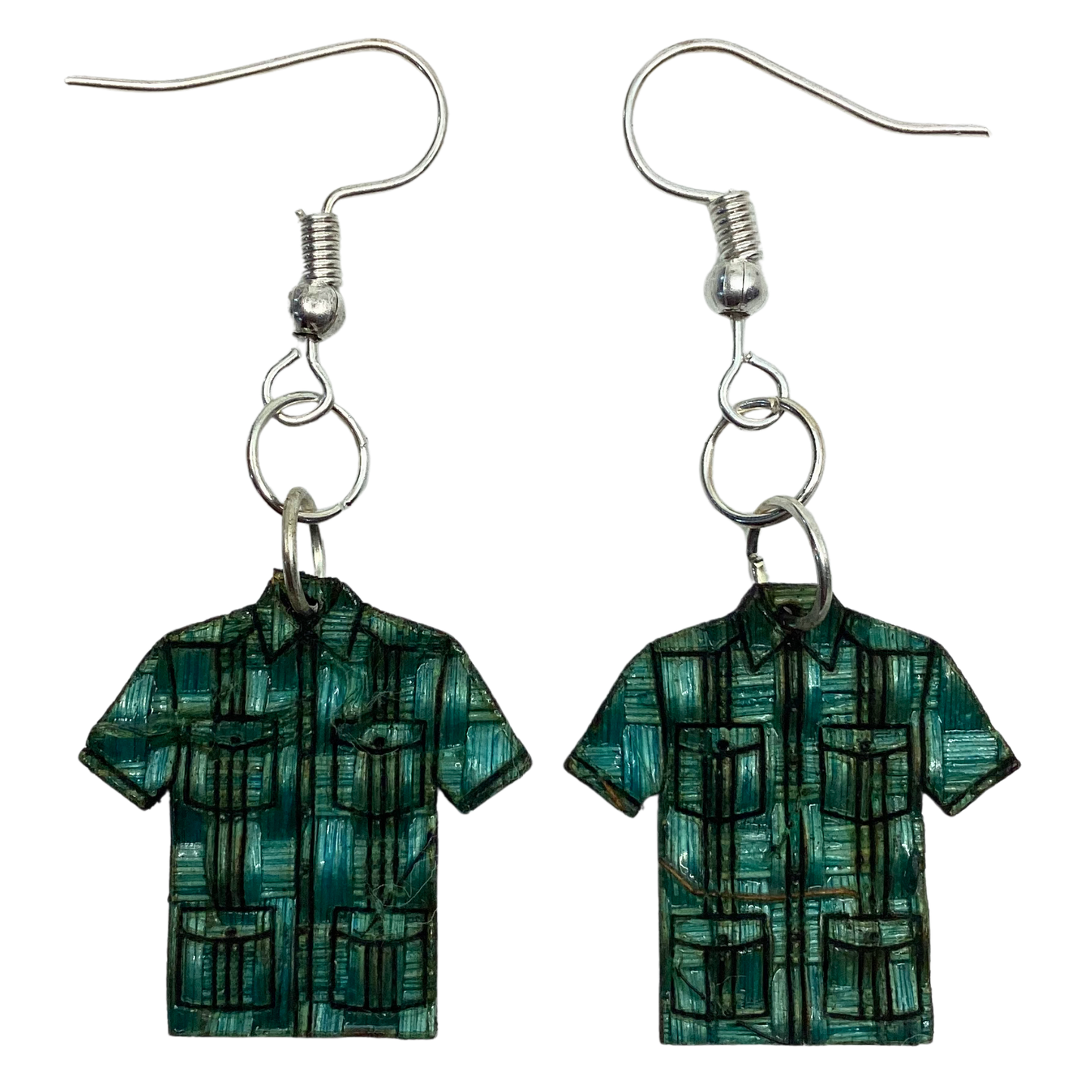 Aretes Guayabera turquesa