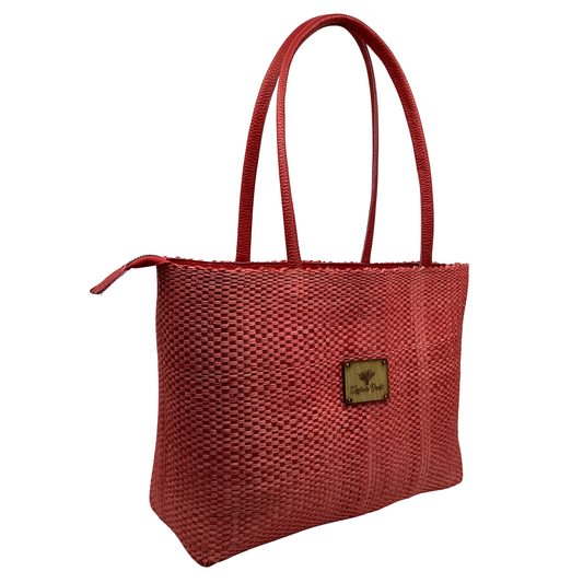 Bolso Lol-Be Salmón asas piel rojo