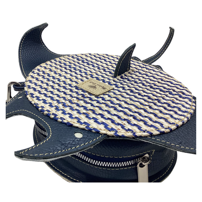 Bolso Mantarraya Cebra Azul