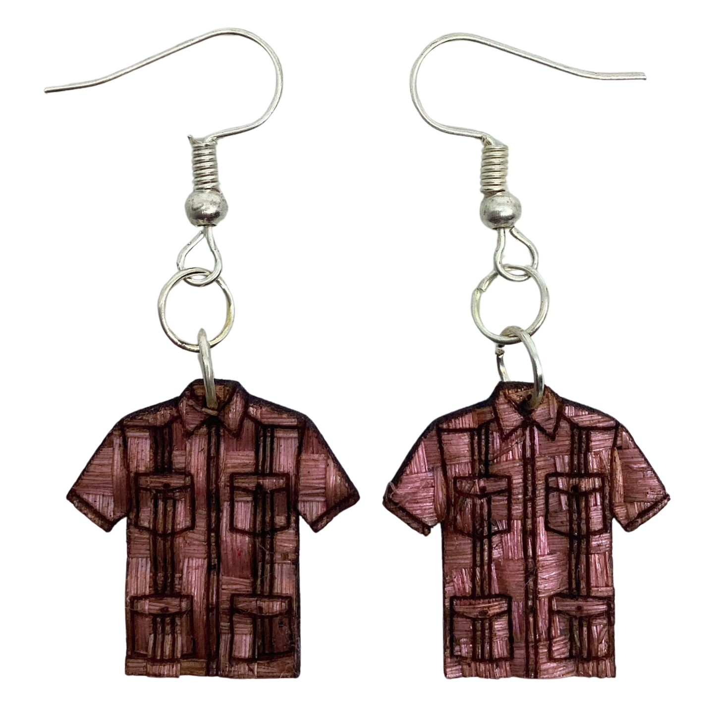 Aretes Guayabera rosa