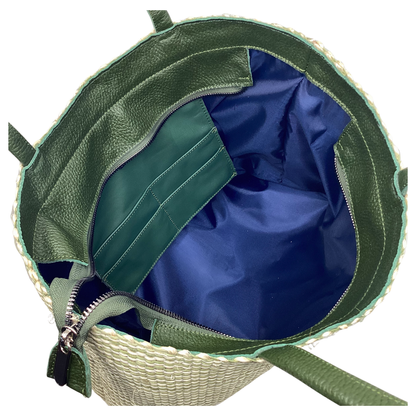 Bolso Lol Be Cebra verde asas piel verde