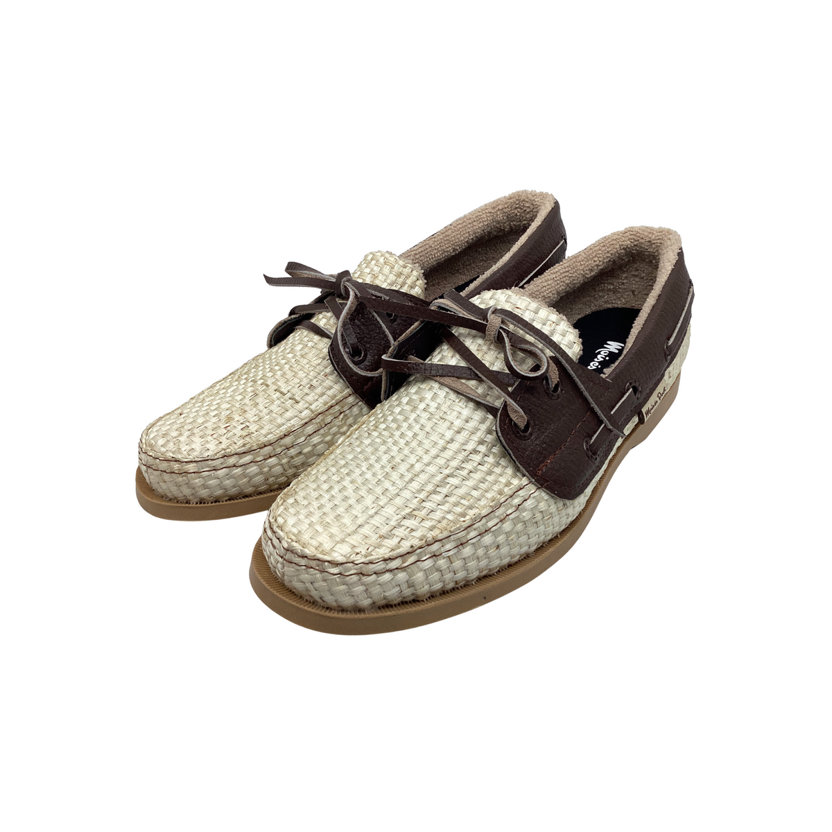 Zapato Sisal Natural vivos en piel café