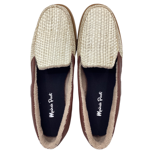 Zapato Izamal Natural vivos en piel xedrón