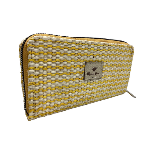 Cartera Coba Cebra amarilla forro en piel