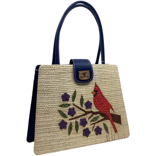 Giovanna cardenal natural flor morada forro azul