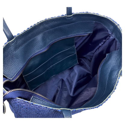Bolso Lol-Be Azul asas piel marino
