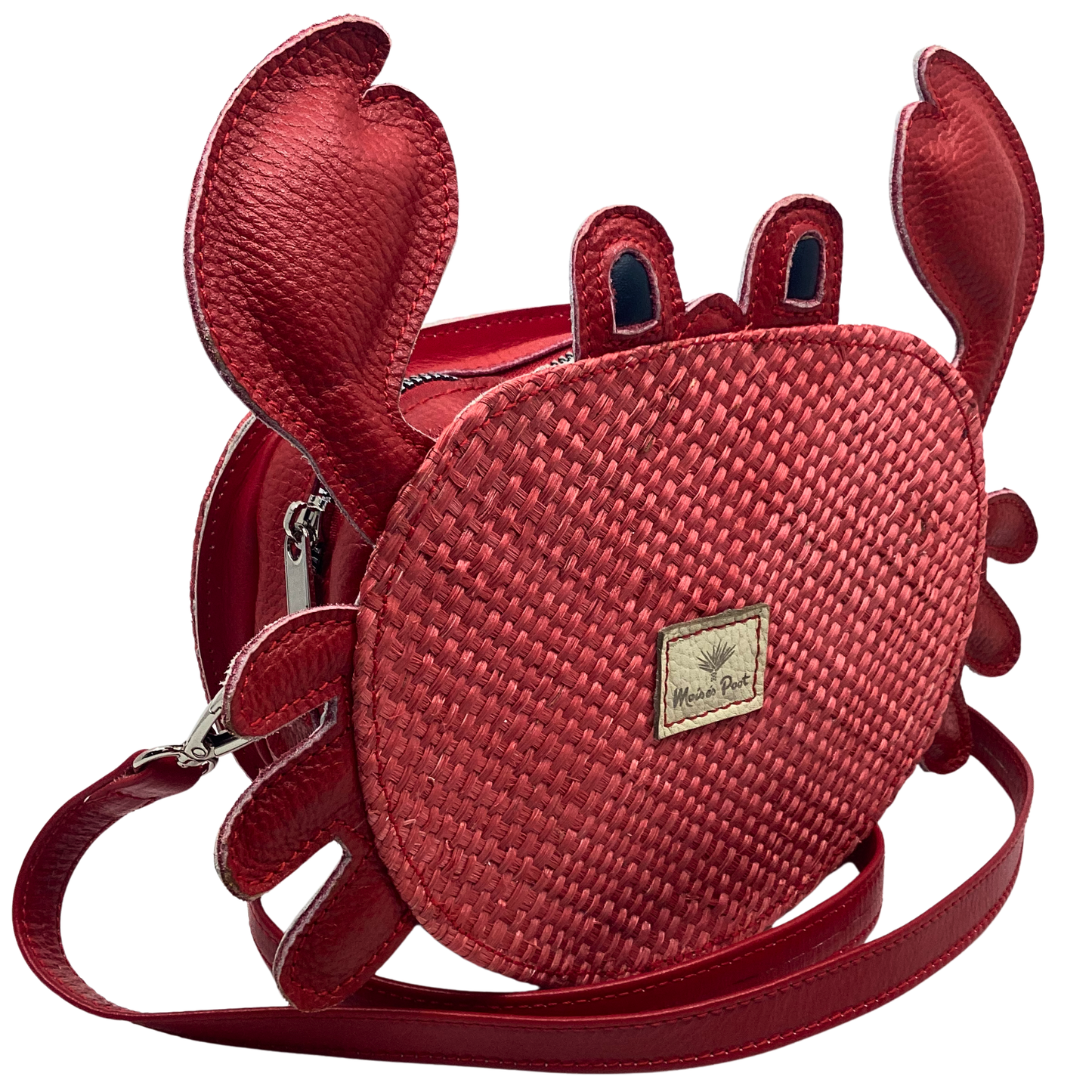 Bolso cangrejo rojo forro en piel