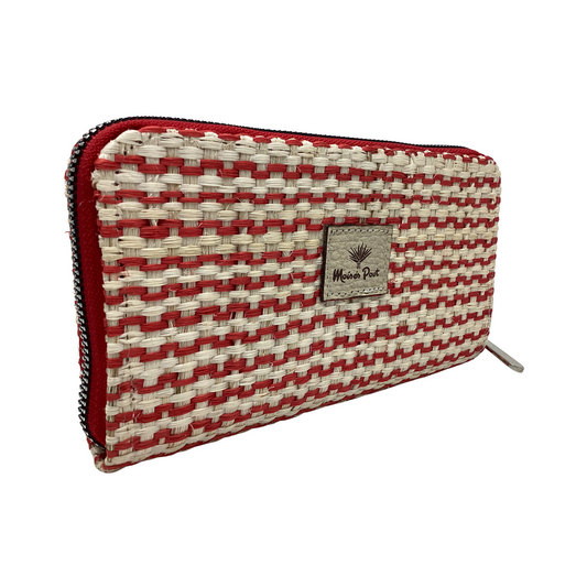 Cartera Coba Cebra roja forro en piel