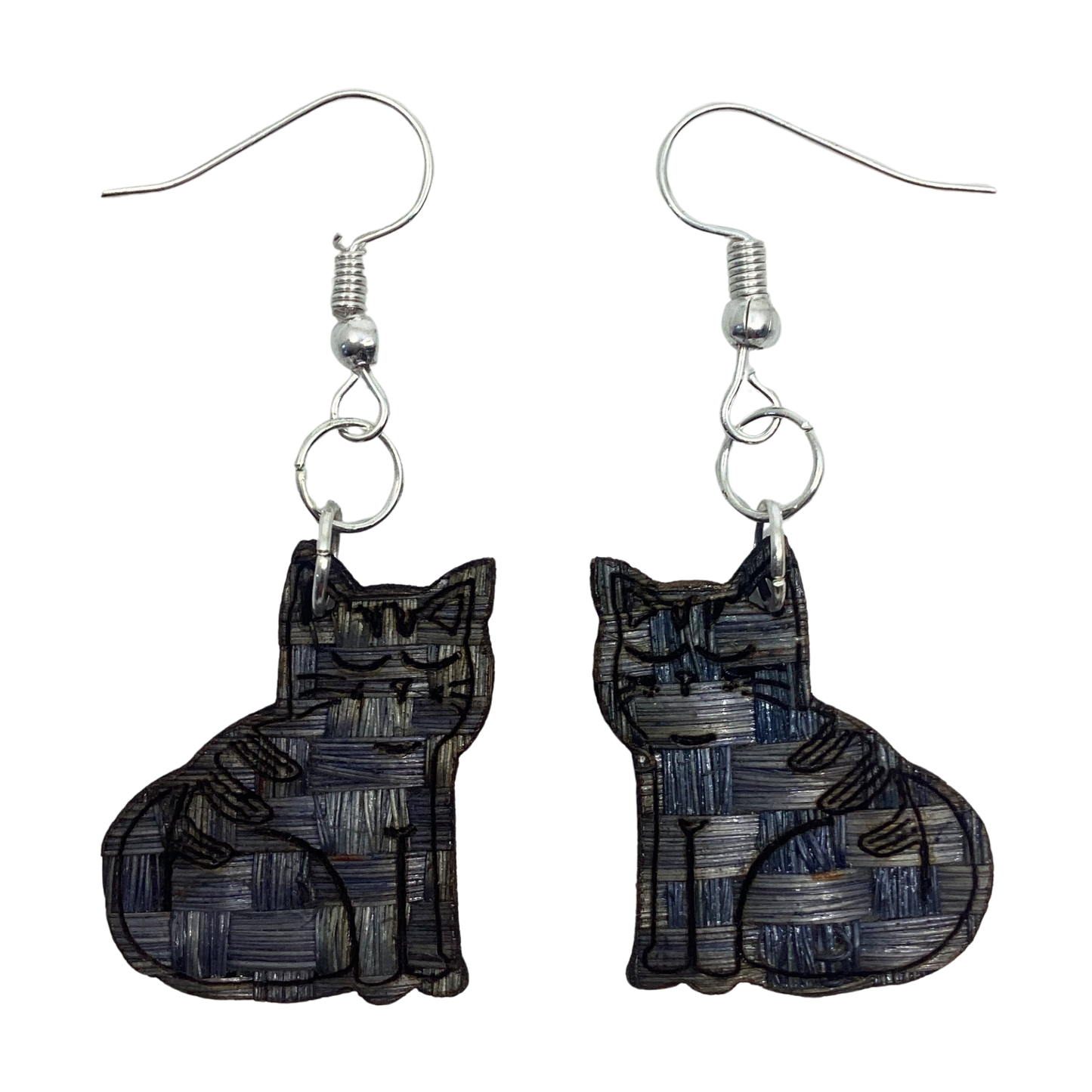 Aretes Gato Sentado gris