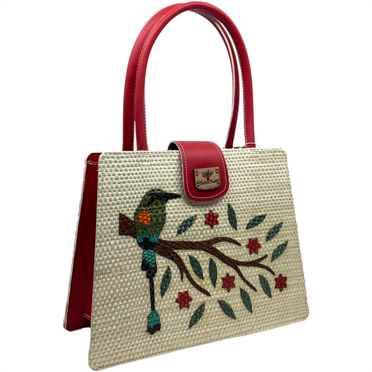 Giovanna Natural Tho  flor roja forro rojo