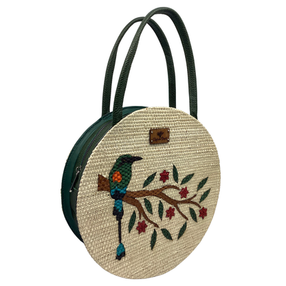 Bolsa redonda toh forro en piel