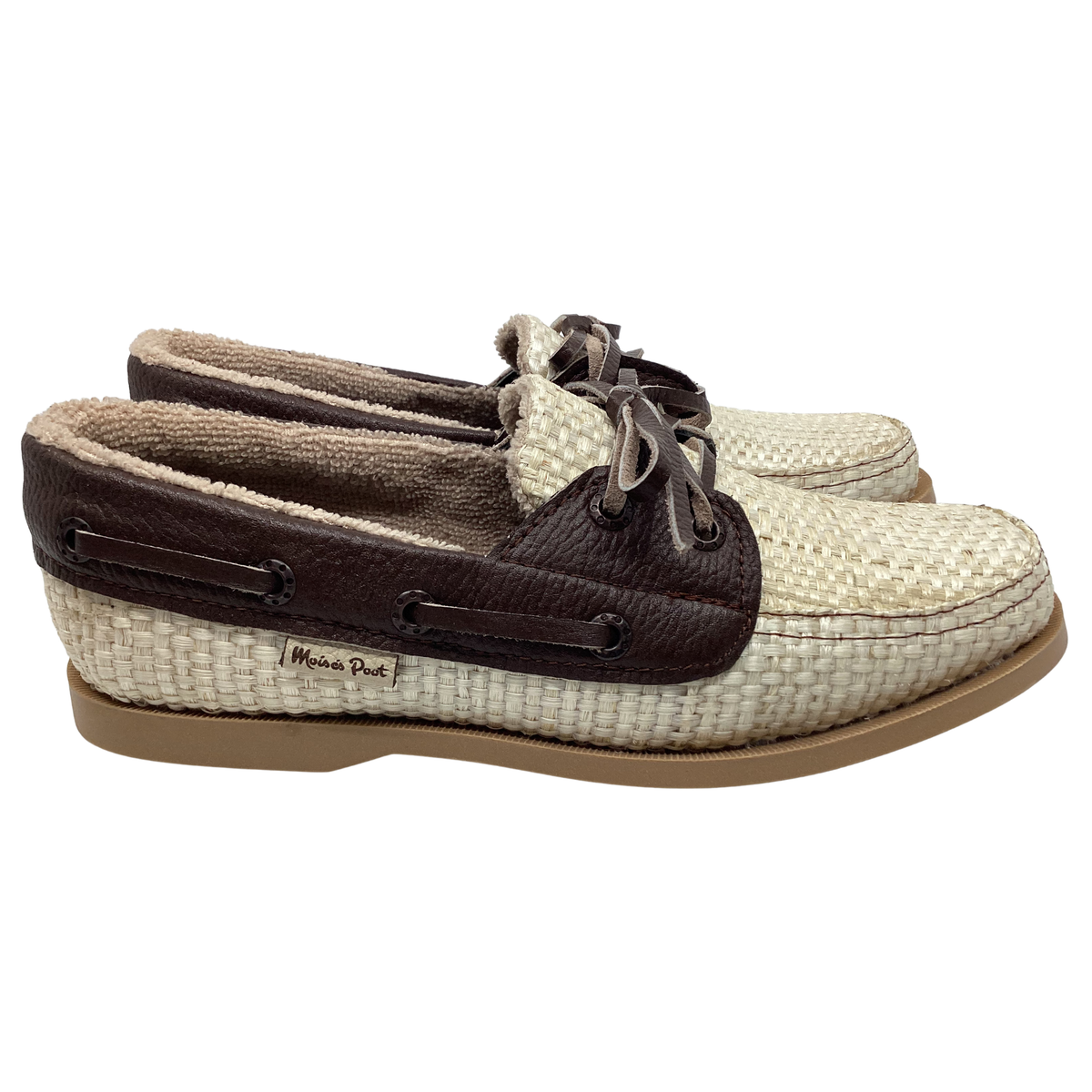Zapato Sisal Natural vivos en piel café