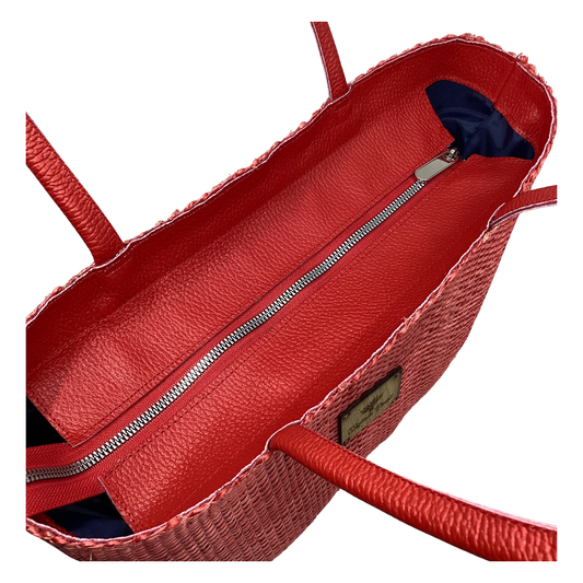 Bolso Lol-Be Salmón asas piel rojo