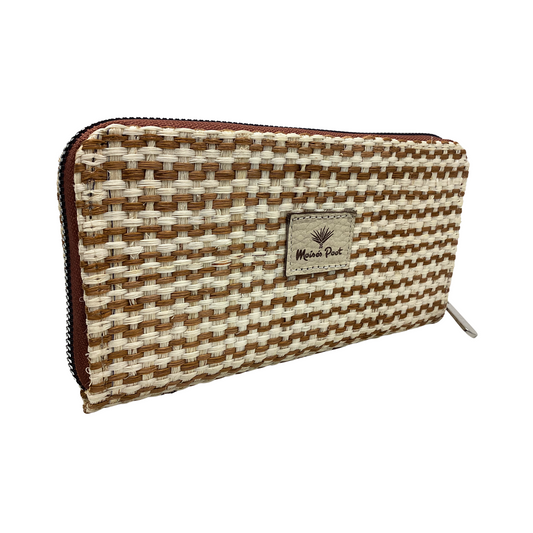 Cartera Coba Cebra café forro en piel