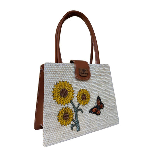Giovanna Girasoles y Mariposa Color Natural